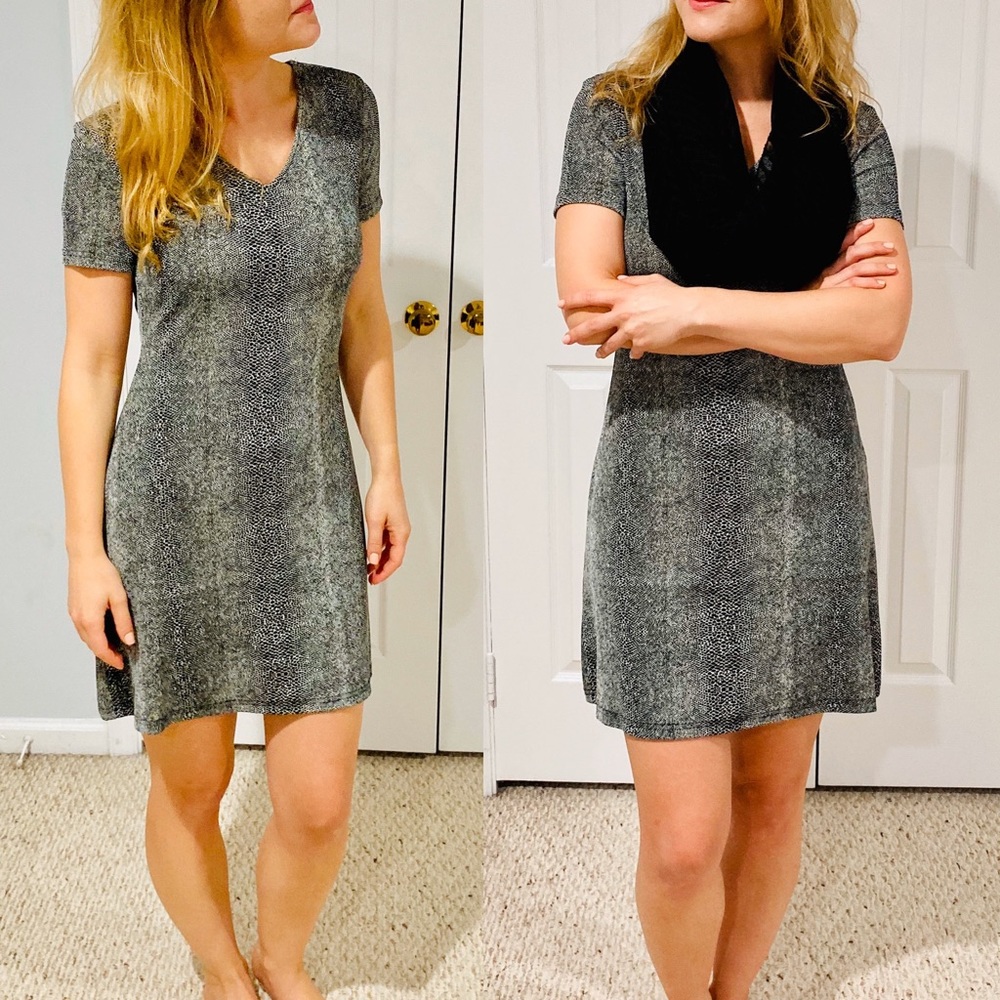 John Roberts snake skin petite dress vintage